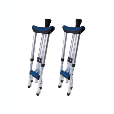 Carex Folding Aluminum Underarm Crutches - Lightweight, Great for Travel or Work, for 4'11" to 6'4" People. View a larger version of this product image.