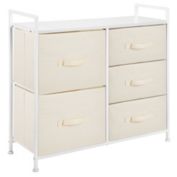 mDesign Wide Dresser Storage Tower Organizer Unit, 5 Drawers