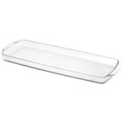 mDesign Long Plastic Bathroom Toilet Tank Storage Vanity Accessory Tray - Clear