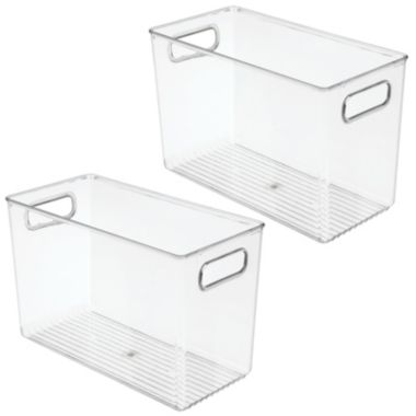mDesign Storage Organizer Bin with Handles for Cube Furniture, 2 Pack. View a larger version of this product image.