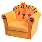 Alternate image 2 for Costway Kids Armrest Lion Upholstered Sofa