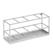 mDesign Steel Wall Mounted Bathroom Hair Care Storage Organizer Basket