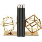 Alternate image 3 for Juvale Metal Bookends, Geometric Non-Skid Book Holders (5 x 5.5 x 3.1 in)
