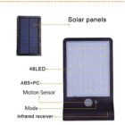 Alternate image 2 for Discount Trends 48 LED Solar Powered Motion Activated Outdoor Security Light W/Mounting Pole