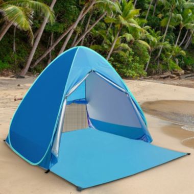 Dor Anesthesie verkiezen Kitcheniva Pop Up Beach Tent Portable Blue wit Curtain | Bed Bath & Beyond