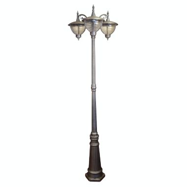 Special Lite Products Vista F-2910-TRI-506-SW Medium Post Mount Light - Swedish Silver. View a larger version of this product image.