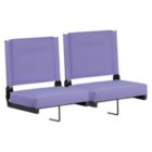 Alternate image 1 for Emma and Oliver Set of 2 500 lb. Rated Lightweight Stadium Chair with Ultra-Padded Seat, Purple