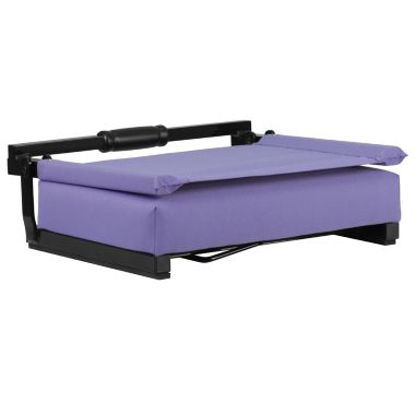 Emma and Oliver Set of 2 500 lb. Rated Lightweight Stadium Chair with Ultra-Padded Seat, Purple. View a larger version of this product image.