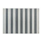 Alternate image 2 for Emma and Oliver 5&#39; x 7&#39; Indoor/Outdoor Handwoven Grey & White Striped Cabana Style Area Rug