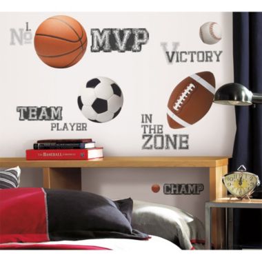 Roommates Decor All Star Sports Sayings Wall Decals. View a larger version of this product image.