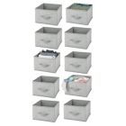 Alternate image 1 for mDesign Soft Fabric Closet Storage Organizer Cube Bin, 10 pack