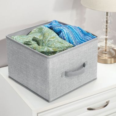 mDesign Soft Fabric Closet Storage Organizer Cube Bin, 10 pack. View a larger version of this product image.