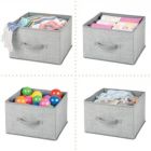 Alternate image 3 for mDesign Soft Fabric Closet Storage Organizer Cube Bin, 10 pack