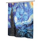 Alternate image 1 for Carnation Home Fashions "The Starry Night" Museum Collection 100% Polyester Fabric Shower Curtain - Multi 70" x 72"