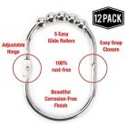 Alternate image 1 for 2 LB Depot Wide Shower Curtain Rings/Hooks Set