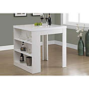 Homeroots Kitchen & Dining 30 White Particle Board Hollow Core and MDF Counter Height Dining Table