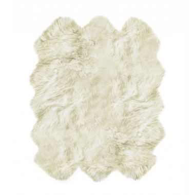 HomeRoots Kitchen 72" x 72" x 2" Natural, Sheepskin - Area Rug. View a larger version of this product image.