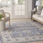 Alternate image 1 for Nicole Curtis Series 4 Vintage Medallion Indoor Rug Light Blue Grey 7'10" x 9'10"