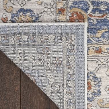 Nicole Curtis Series 4 Vintage Medallion Indoor Rug Light Blue Grey 7'10" x 9'10". View a larger version of this product image.