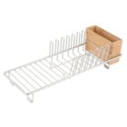 Alternate image 0 for mDesign Compact Countertop, Sink Dish Drying Rack, Bamboo Caddy