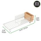 Alternate image 3 for mDesign Compact Countertop, Sink Dish Drying Rack, Bamboo Caddy