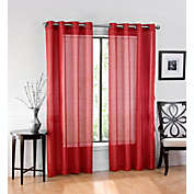 GoodGram Basic Home Grommet Top Single Sheer Window Curtains - 52 in. W x 63 in. L, Silver