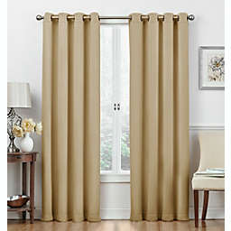 Regal Home 2 Pack  Regal Home 100% Blackout Grommet Top Hotel Curtains - 52 in. W x 84 in. L, Taupe