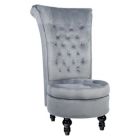 Alternate image 1 for Tolead Royal Velvet High Back Armless Chair, Retro Elegant Luxury Throne Chair, Upholstered