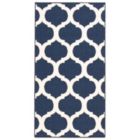 Alternate image 0 for Chaudhary Living 2.5' x 5' Navy Blue and Off White Moroccan Rectangular Outdoor Area Throw Rug