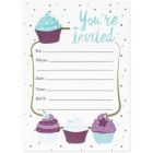 Alternate image 0 for Juvale Cupcake Invitation Cards - 24 Fill-in Invites with Envelopes for Kids Birthday Party and Baby Shower 5 x 7 inches Postcard Style