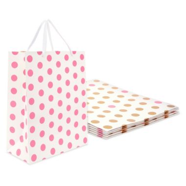 Sparkle And Bash Extra Large Gift Bags For Birthday Party Girl Baby Shower Pink Polka Dots 6 Pack Bed Bath Beyond