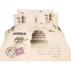 Alternate image 0 for Dolce Mela Cotton Luxury Twin Size Duvet Cover 4PC Sheets Set -  Pisa