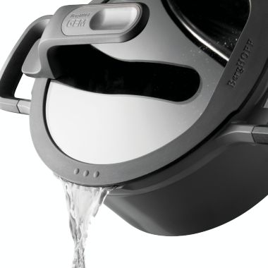 BergHOFF GEM 11" Stay-Cool Two-Handled Covered Saut&reg; Pan, Grey, 4.9 Qt. View a larger version of this product image.
