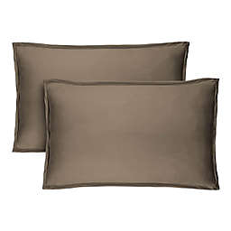 Bare Home Premium 1800 Ultra-Soft Microfiber Pillow Sham - Double Brushed - Hypoallergenic - Wrinkle Resistant - Set of 2 (Taupe, King Pillowcase)