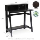 Alternate image 1 for Furinno Simplistic A Frame Computer Desk, Espresso