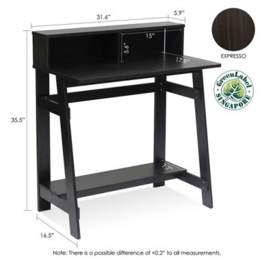 Furinno Simplistic A Frame Computer Desk, Espresso. View a larger version of this product image.