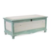 Cheungs Home Decorative Shabby Bench Chest with Seat Cushion