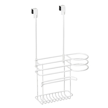 mDesign Over Cabinet Door Hair Care Styling Tool Storage Basket | Bed Bath  & Beyond