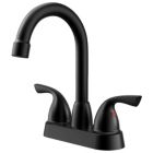 Alternate image 0 for Vanity Krafters Bianca Surface Mounted 2 Handles Bathroom Faucet with Drain Kit Included in Matte Black