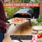 Alternate image 3 for Chef Pomodoro 12-inch Bamboo Pizza Peel, Lightweight Wooden Pizza Paddle and Serving Board for Baking Homemade Pizza and Bread, Pizza Spatula Gourmet Luxury