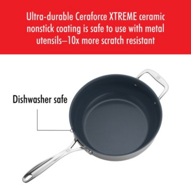 ZWILLING Clad CFX 4.5-qt Stainless Steel Ceramic Nonstick Perfect Pan. View a larger version of this product image.