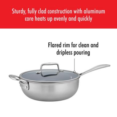 ZWILLING Clad CFX 4.5-qt Stainless Steel Ceramic Nonstick Perfect Pan. View a larger version of this product image.