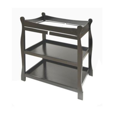 Badger Basket Co. Kids Black Sleigh Style Changing Table. View a larger version of this product image.