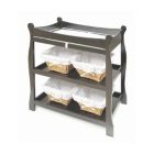 Alternate image 1 for Badger Basket Co. Kids Black Sleigh Style Changing Table
