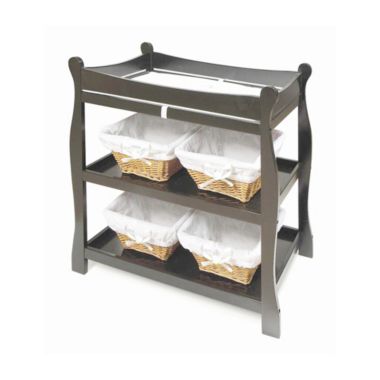 Badger Basket Co. Kids Black Sleigh Style Changing Table. View a larger version of this product image.