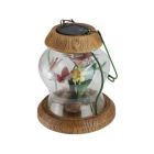 Alternate image 1 for CC Outdoor Living 7" LED Lighted Solar Powered Outdoor Garden Lantern with Flowers
