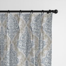 6ix Tailors Fine Linens Adira Taupe Pinch Pleat Drapery Panel Pair