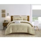 Alternate image 0 for Chic Home Jane Comforter Set Clip Jacquard Geometric Quatrefoil Pattern Design Bedding - Decorative Pillows Shams Included - 5 Piece - King 104x90", Beige