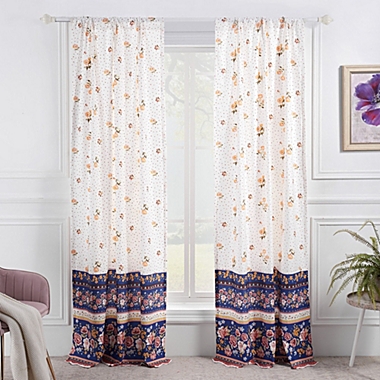 Greenland Home Fashions Marsha Window Panel Pair - 42x84", Blue. View a larger version of this product image.