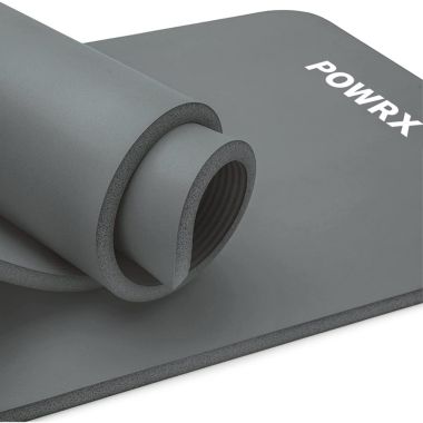 POWRX Yoga Mat Thick Exercise Mat 1/2" - 3 Widhts With Carrying Strap And Bag Non-Sl. View a larger version of this product image.